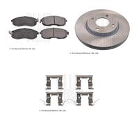 Blue Print Front Brake Discs & Pads with Fitting Kit fits Nissan Tiida 2007-2011