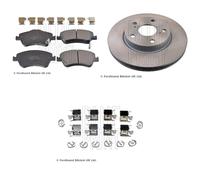Blue Print Front Brake Discs & Pads with Fitting Kit fits Toyota Auris 2007-2012