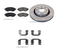 Blue Print Front Brake Vented Discs & Pads with Fitting Kit fits Chevrolet Kalos
