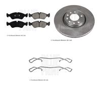 Blue Print Front Brake Vented Discs & Pads with Fitting Kit fits Opel Vectra B