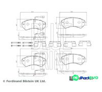 BLUE PRINT FRONT DISC BRAKE BRAKE PAD SET ADBP420107