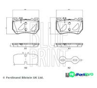 BLUE PRINT FRONT DISC BRAKE BRAKE PAD SET ADBP420187