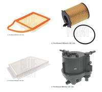 Blue Print Full Service Kit with Air, Oil, Fuel & Cabin Filter fits Peugeot 206+