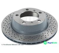 BLUE PRINT REAR 2 X BRAKE DISC ADV1843123 FOR PORSCHE