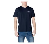 Blue Print Short Sleeve T-Shirt - male - Emporio Armani EA7 - T-Shirts - Blue - L - Tops L