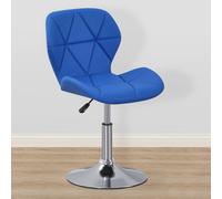 (Blue PU) Charles Jacobs Small Swivel Chair | Home Office Furniture