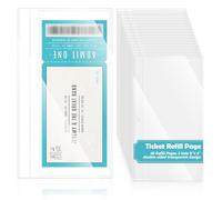 Blue PU Leather Ticket Stub Diary 3 Hole Ticket Stub Holder Album 6 x 9 Inch Ticket Stub Organizer with 40 PVC Pockets 42 DIY Stickies 26 Letter Charms for Collect Movie Concert Tickets Receipts