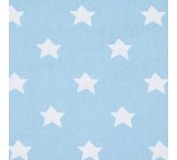 HOMESCAPES Pure Cotton Furnishing Fabric - Stars - Blue - 150 cm Wide - Printed on Thick Woven - for Upholstery Curtain Cushion Soft Furnishings Heavy Dress Material - Per Metre