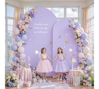 Blue Purple Arch Backdrop Cover Set of 2 Birthday Party Arch Covers 7.2 and 6ft Wedding Arch Cover Stretchy Backdrop Bridal Baby Shower Lavender Lilac Arch Covers Spandex