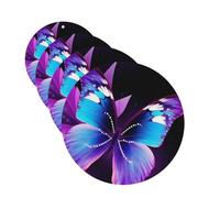 Blue Purple Butterfly Car Air Freshener Cards for Women Men 4 Pack Cute Car Accessories Long Lasting Scent Car Diffuser Hanging Auto Aromatherapy Tablets Car Fresheners Gifts