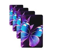 Blue Purple Butterfly Car Air Freshener Cards for Women Men 4 Pack Cute Car Accessories Long Lasting Scent Car Diffuser Hanging Auto Aromatherapy Tablets Car Fresheners Gifts