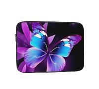 Blue Purple Butterfly Laptop Case 12 inch, Shockproof Protective Computer Sleeve Cover Water Resistant Laptop Bag Carrying Tablet Cover Briefcase Handbags Gifts for Men Women