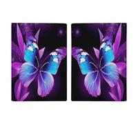 Blue Purple Butterfly Passport Protector Slim Passport Holder for Travel Essentials Compact Passport Sleeve Lightweight Wallet for Travel, style, 20.3x13.8cm