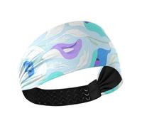 Blue-purple Calla Lily Flowers Cooling fashion headbands for women Elastic sweat bands for head for Gym Gym washing face Gym