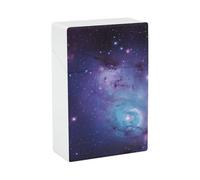Blue & Purple Galaxy Cigarette Case 85mm King Size, Crushproof Plastic Cigarette Box Holder for Men Women Cigar Protective Cover Waterproof Cigarettes Holder 20 Capacity
