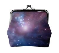 Blue & Purple Galaxy Print Versatile Coin Purse Exquisite Mini Wallet Cute Change Pouch for Any Occasion