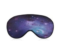 Blue & Purple Galaxy Sleeping Mask Sleep Mask for Side Sleeper Relaxing Zero Pressure Night Blindfold Light Block-Out Eye Mask for Sleep with Easy Adjustable Strap