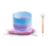 Blue-Purple Gradient, Crystal Yoga Singing Bowl, 7 To 12 Inches, Handmade, Meditation Props, Relieve Fatigue And Anxiety, Suitable For Beginners And Professionals, Send P,9 Inches
