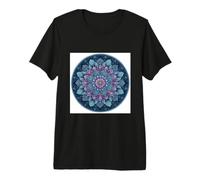 Blue Purple Mandala Floral Lotus Sacred Geometry Premium T-Shirt