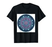 Blue Purple Mandala Floral Lotus Sacred Geometry Value Graphic T-Shirt