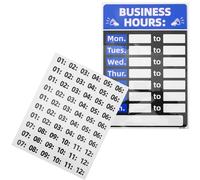 Blue Pvc Business Hours Sign, Changeable Open Closed Store Sign