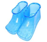 Blue PVC Foot Soak Shoes, 42 Yard, Non Slip Massage Boots | Fully Enclosed Design, Hanging Hole, for Hot Cold Herbal Baths and Tired Feet