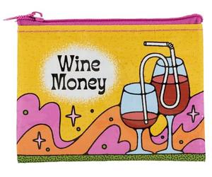 Blue Q Coin Purse, Made from 95% Recycled Material, Wine Money, Wine Money