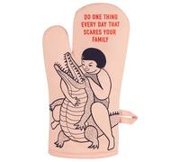 Blue Q Do One Thing Every Day That Scares Your Family Funny Oven Mitts - Cute Oven Mitts, Home Kitchen Gifts, Cooking Accessories, Super-Insulated Quilting, 100% Cotton, Size 12.5" L x 7.5" W