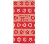 Blue Q Don't Make Mommy Be a Woven Jacquard Dish Towel - Funny Kitchen Towels, 100% Cotton, Durable, Soft & Super Absorbent, Machine Washable & Fade-Resistant, Funny Gift Ideas, Size 28" x 21"