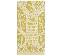 Blue Q Funny Cotton Woven Jacquard Dish Towel ~ It's Like My Kids Don't Even Know I'm a Good Parent
