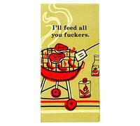 Blue Q Funny Dish Towel, I'll Feed All You ers. 100% Cotton, Screen-Printed in Rich Vibrant Colors, 28" x 21"
