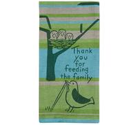 Blue Q Funny Dish Towel - Woven Jacquared Kitchen Towels - Feeding Family