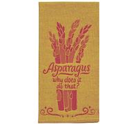 Blue Q Funny Woven Jacquard Dish Towel ~ Asparagus, Why Does it Do That? 100% Cotton, Soft, Super-Absorbent, 28" x 21"