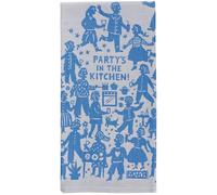 Blue Q Funny Woven Jacquard Dish Towel ~ Party's in The Kitchen. 100% Cotton, Soft, Super-Absorbent, 28" x 21"