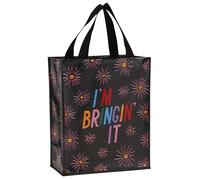 Blue Q Handy Tote Bag - I'm Bringin' It - Recycled & Reusable Sturdy Canvas Shopping Bag with Quirky Art and Handles, 95% Recycled Material, Ideal for Lunch, Gift, Groceries 10" h x 8.5" w x 4.5" d