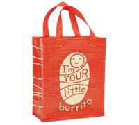 Blue Q Handy Tote, I'm Your Little Burrito. Reusable lunch sack, little gift bag, easy-to-wipe-clean, 95% recycled material, 10" h x 8.5" w x 4.5" d