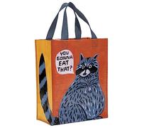 Blue Q Handy Totes, Reusable Lunch Sack or Gift Bag, Sturdy and Easy to Clean, 10" h x 8.5" w x 4.5" d, You Gonna Eat That, One Size