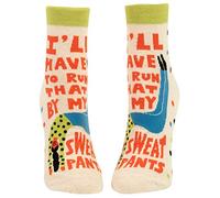 Blue Q"I'll Have To Run That By My Sweatpants" Ankle Socks (fit women's shoe size 5-10) - Multicoloured -