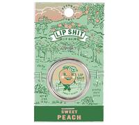 Blue Q Lip Lip Balm - Sweet Peach. All-Natural Deluxe Beeswas Formula. Packed in an Adorable Stamped Metal Tin .3 oz. Made in the U.S.A.