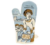 Blue Q Love My Asshole Kids Oven Mitt - Blue, Silicone, Cotton, 100% Cotton
