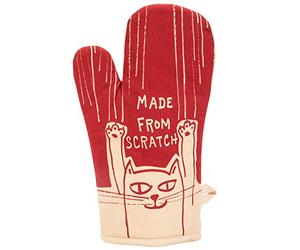 Blue Q Made From Scratch Oven Mitt by . Super-insulated quilting, natural-fitting shape, 100% cotton.