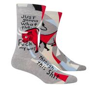 Blue Q Men's Funny Crew Dress Socks - Work, Office Humor, Retirement (fit shoe size 7-12)
