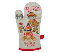 Blue Q Oven Mitt ~ Boss Kitty. Super-Insulated Quilting, Comfy, Natural-Fitting Shape, 100% Cotton