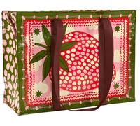 Blue Q Reusable Shoulder Tote Bag - Carry Everywhere Bag with a Hefty Zipper, Durable, Fun Design, 95% Recycled Material, Strawberry Clouds, One Size, Strawberry Clouds