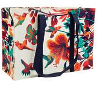 Blue Q Reusable Shoulder Tote Bag - Carry Everywhere Bag with a Hefty Zipper, Durable, Fun Design, 95% Recycled Material, Hummingbird, M, Hummingbird