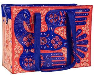 Blue Q Reusable Shoulder Tote Bag - Carry Everywhere Bag with a Hefty Zipper, Durable, Fun Design, 95% Recycled Material, Rare Bird, M