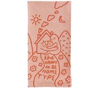 Blue Q The Happy to Be Home Type Woven Jacquard Dish Towel - Funny Kitchen Towels, 100% Cotton, Durable, Soft & Super Absorbent, Machine Washable & Fade-Resistant, Funny Gift Ideas, Size 28" x 21"