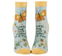 Blue Q Women's Ankle Socks, Please, One Storm at a Time, One size