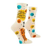 Blue Q Women's Funny Novelty Crazy Crew Socks with Sayings, Blueq, 5-10