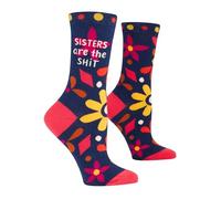 Blue Q Women's Funny Novelty Crazy Crew Socks with Sayings, Sisters Are, One size